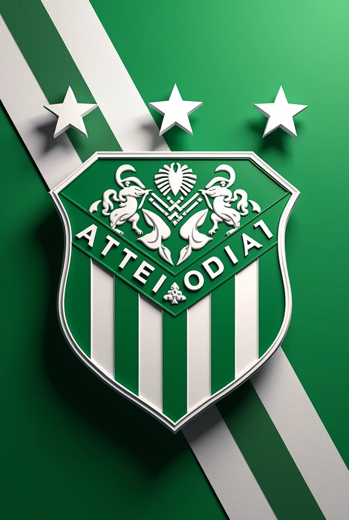 Image of Atlético Nacional with the shield and something that says the green and white band