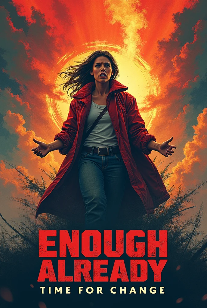 ｢Enough already｣Theme poster。Please also provide a catch phrase