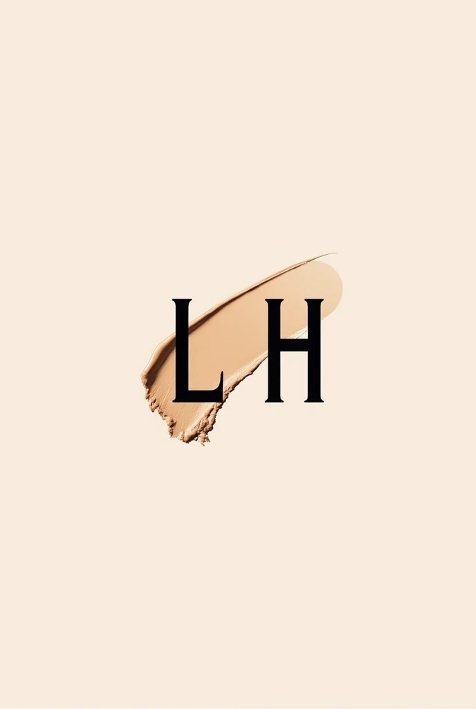 Create a chic LH letter logo for makeup artist with creative and minimalist foundation smudge