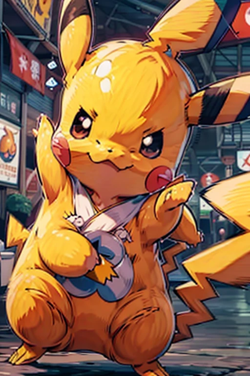 masterpiece,bestquality,detailed,ultra detailed,ukiyoe,ukiyoe style,Pikachu,Pokemon