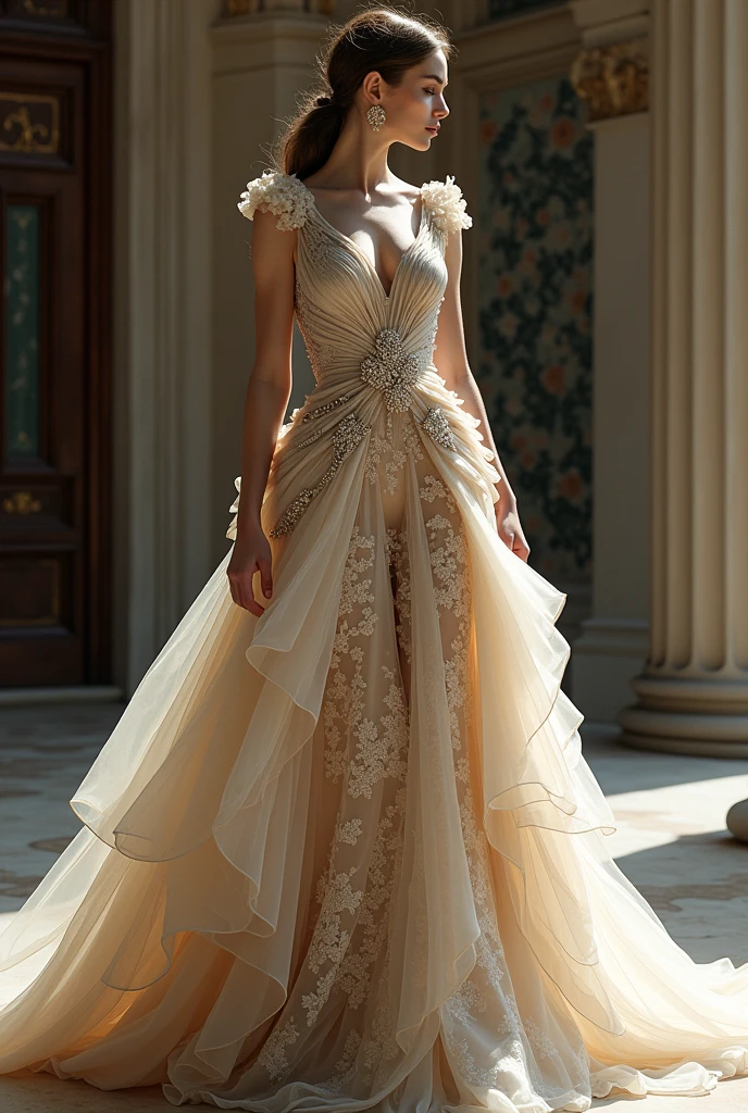 Give me a gorgeous gown that represent
the principles of design
