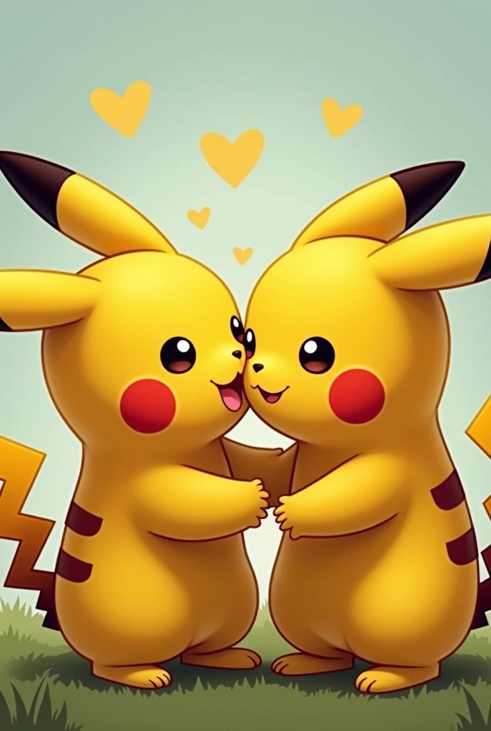 Pikachu kiss hellokiity
