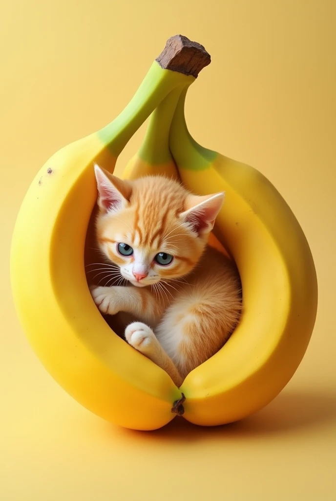Cat in a banana