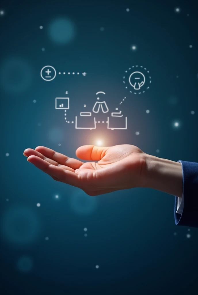 The Digital Healing Touch:Show a human hand reaching out to a digital hand, symbolizing the collaboration between healthcare professionals and AI. The digital hand could have a calming aura, representing the wellness aspect.