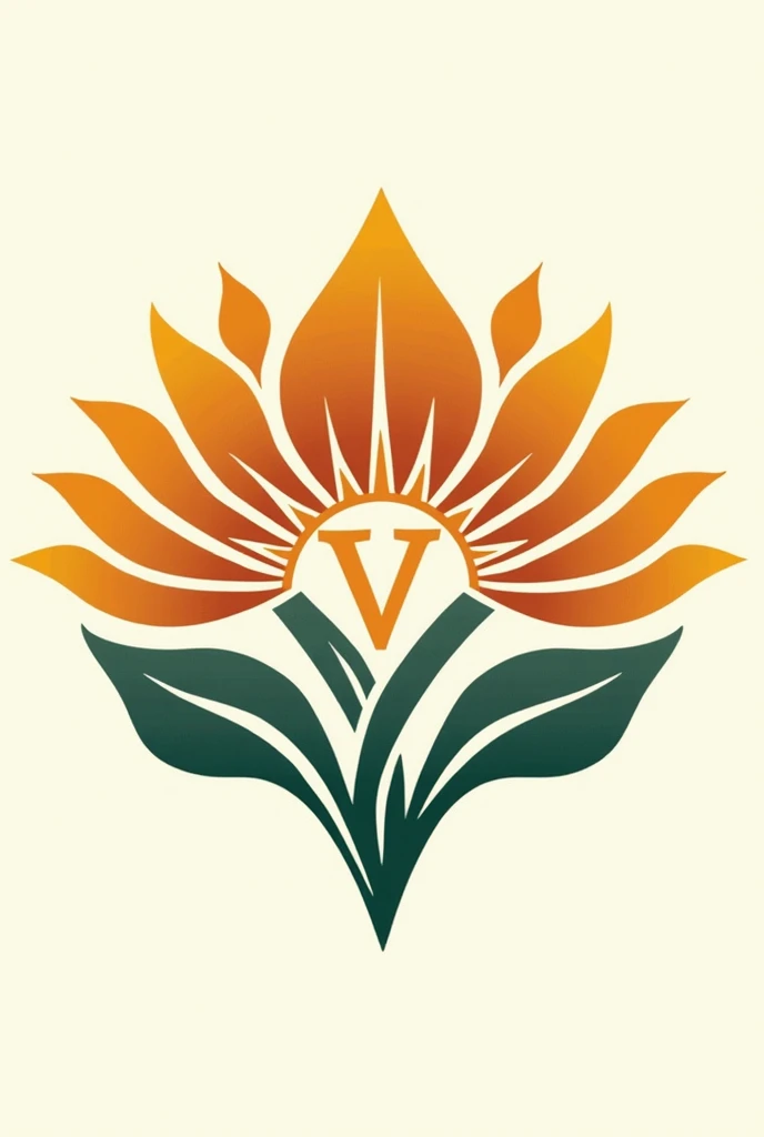 LOGO OF THREE INTERTWINED SUNFLOWERS IN A CIRCULAR SHAPE WITH LETTERS IN THE HALF LVM