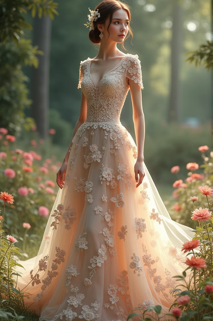 Floral gown elements of design