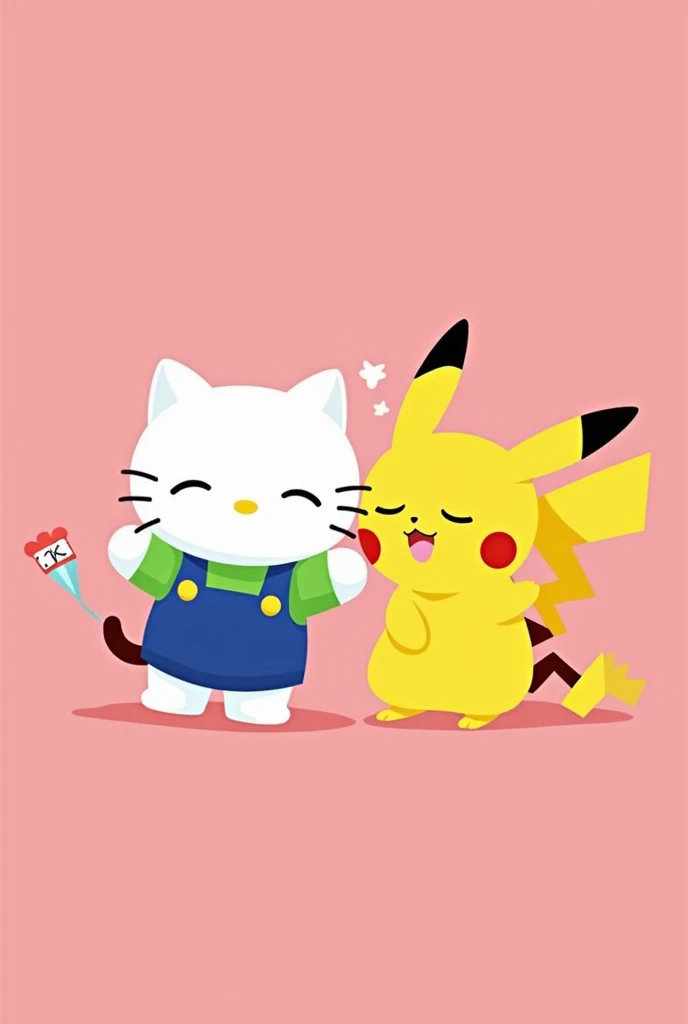 hellokitty kisses pikachu
