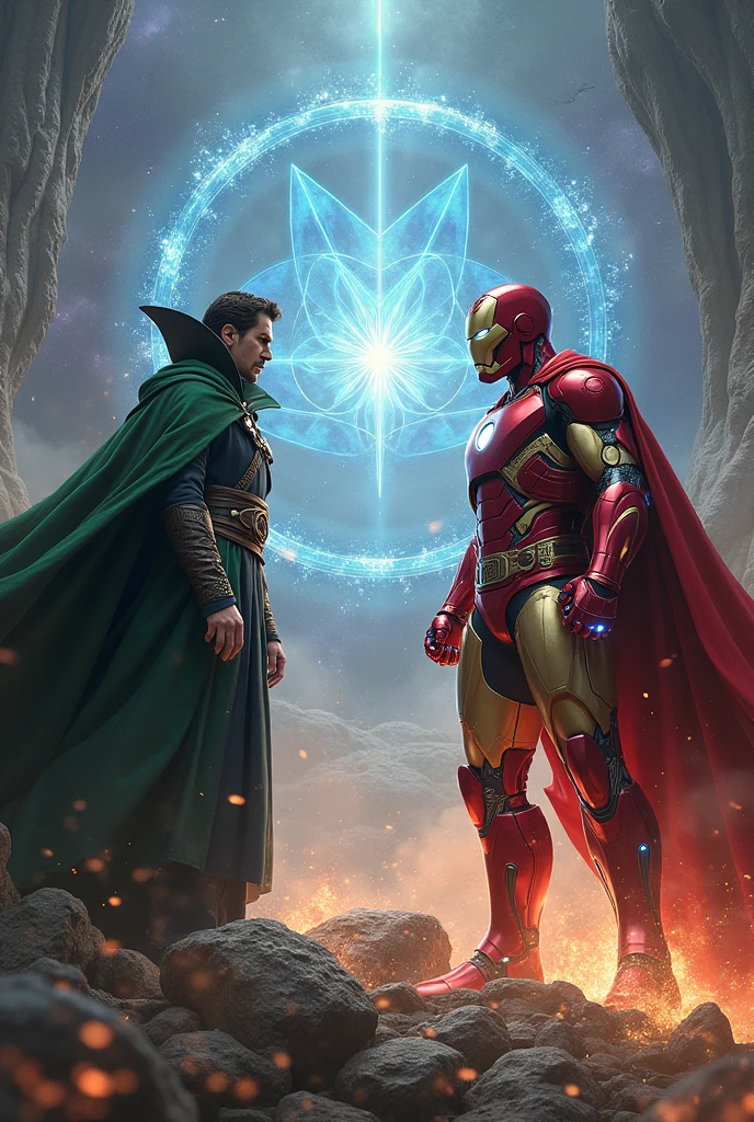 Ironman as Dr Doom defeated dr strange