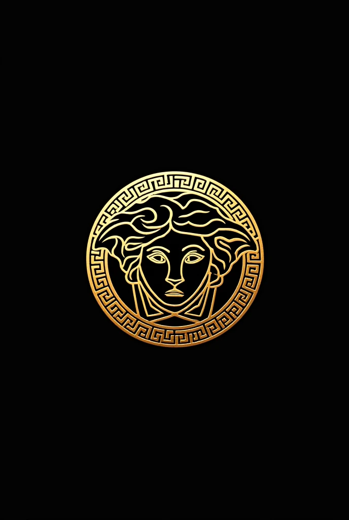 Black background with golden tones, versace pattern