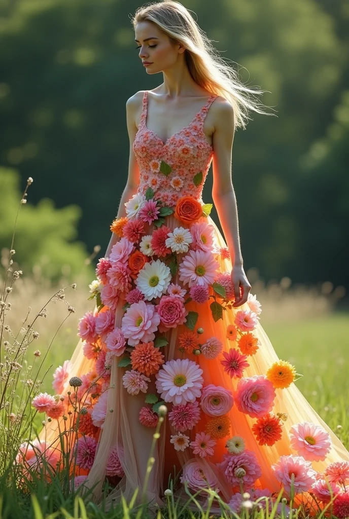 Flower dress represents the principles of design