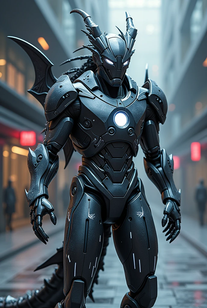 "A futuristic Iron Man with draconic elements inspired by Valstrax from Monster Hunter, featuring glowing red and silver armor, sharp wings, and an agile, stealthy design with camouflaged textures."
- **Stable Diffusion**: "A hybrid of Iron Man and Silverwind Nargacuga from Monster Hunter, featuring sleek, dark armor with shimmering silver patterns, a dynamic and predatory stance, and glowing energy lines reminiscent of a powerful dragon."