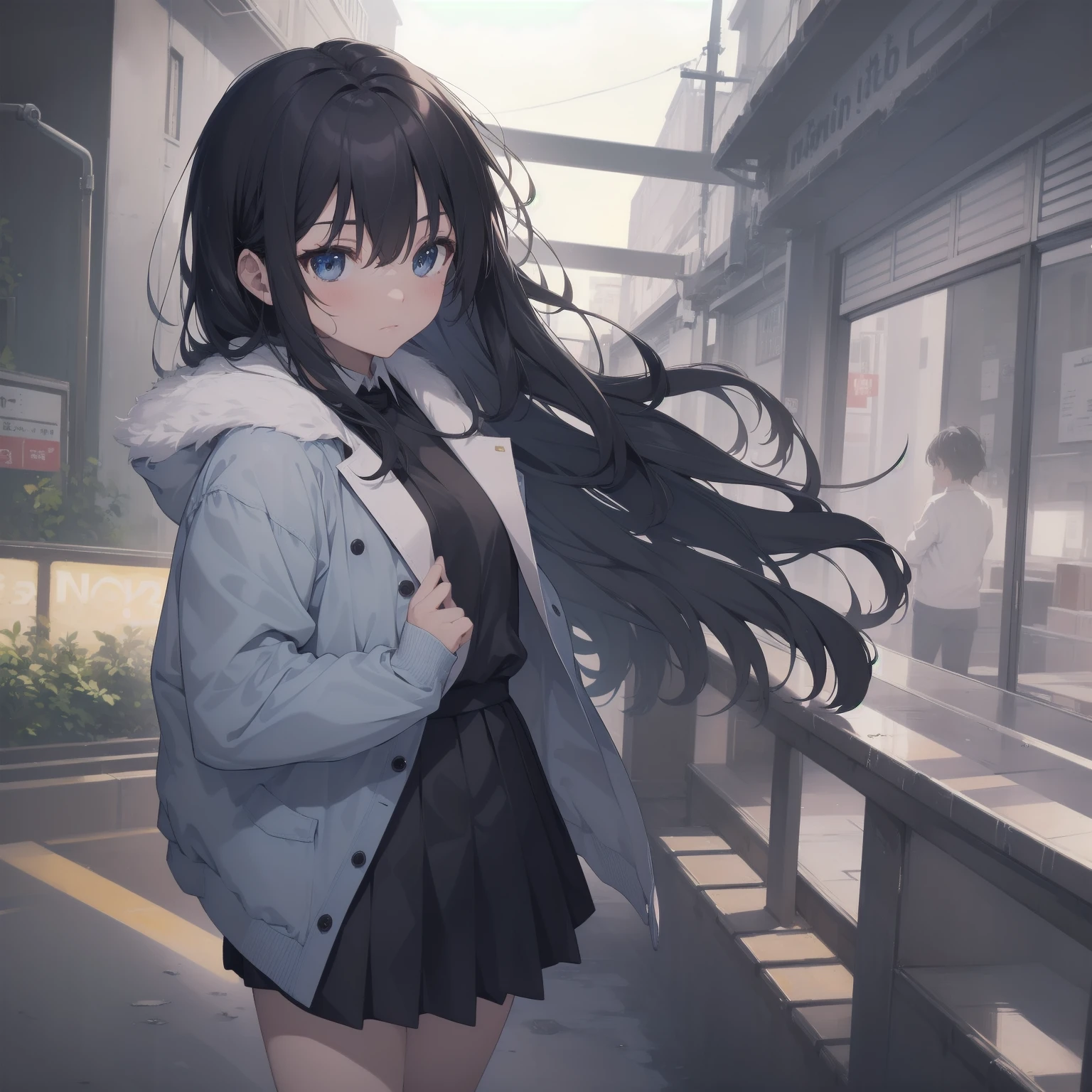 ultra-absurdres-Top quality by artist God, ultra-detailed, high resolution, anime moe artstyle, best anime 8k konachan wallpaper, pixiv contest winner, pool:2810, perfect anatomy,break, 1girl, (Please draw a girl walking sleepily to school alone. )break,(Solo,little female, 13-year-old:1.3),Full limbs, complete fingers,a junior high school student, (very short hair), short cut, flat chest, , small butt, small black eyes, beautiful detailed eyes, well-proportioned iris and pupils, expressive eyes, highres detailed hair, soft expression, salor school_uniform, sailor collar, serahuku, bow, pleated skirt,(Detailed Lighting), (Detailed background), in the School commute route. break,super detailed skin, Best cinematic lighting powered by famous artist, 8k,beauty illustration,photoshop_(medium),very aesthetic,break,((artist:yuureidoushi_(yuurei6214) )), artist:clamp ,artist:carnelian ,artist:kantoku ,
