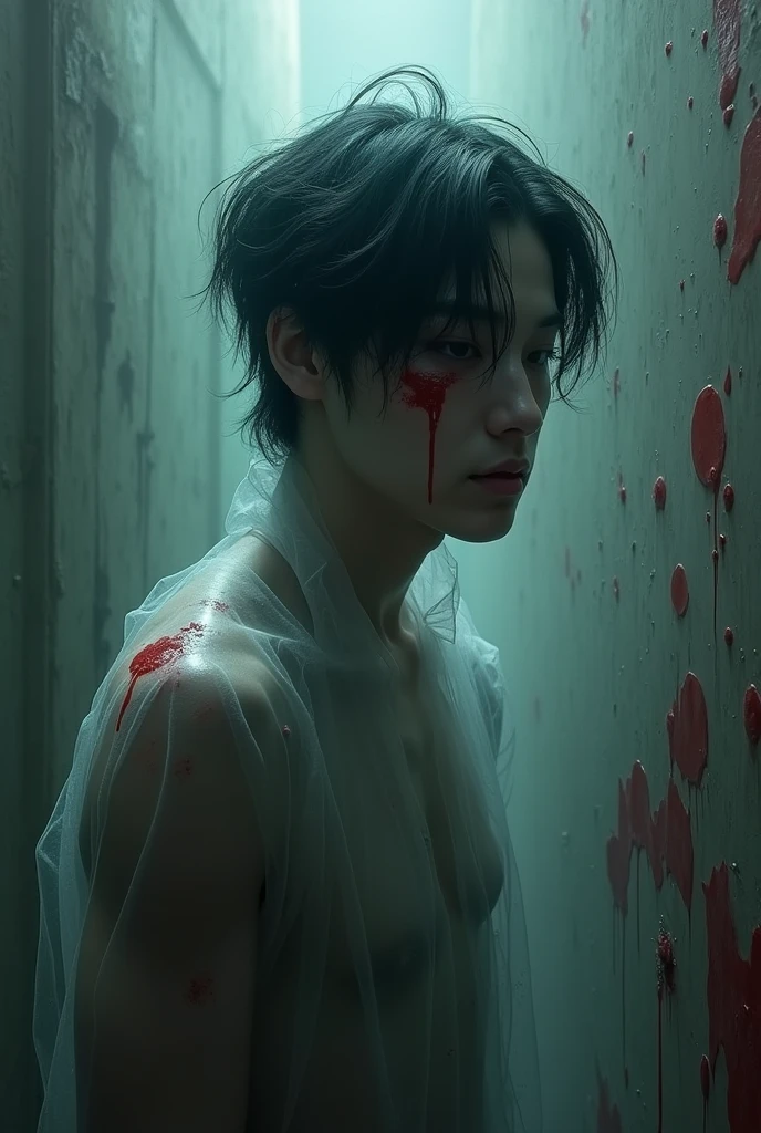 Jungkook,ghost,blood stains,scary