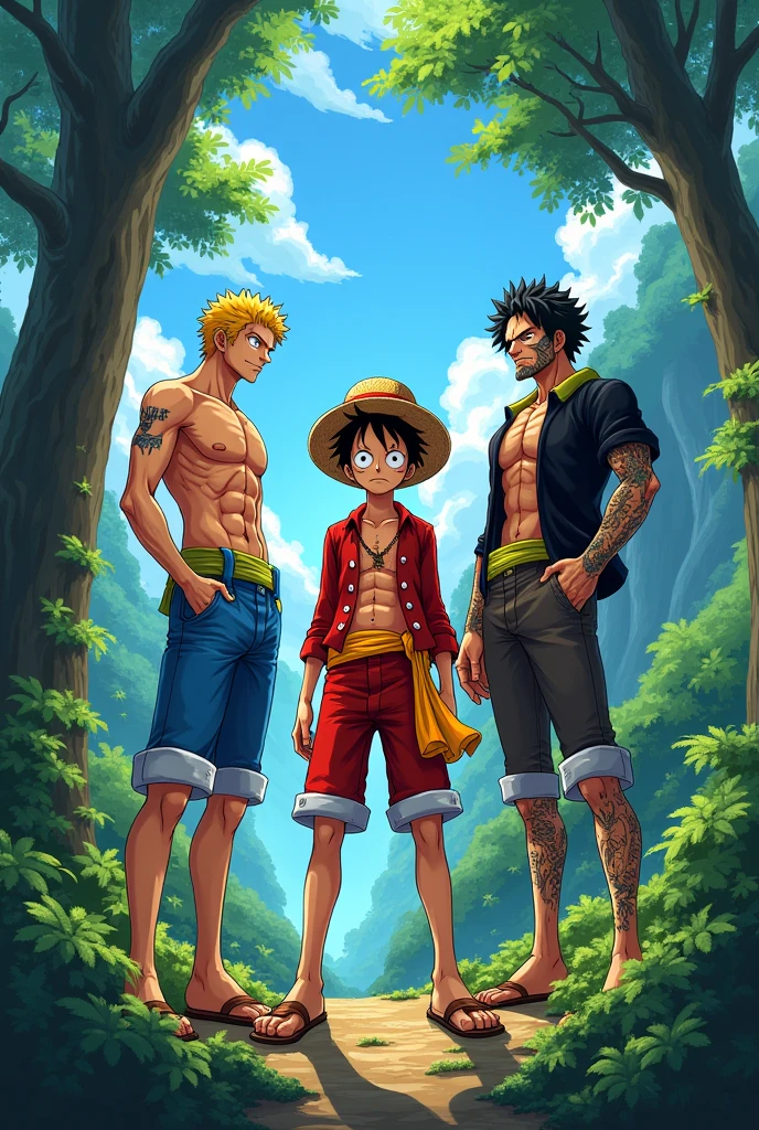 Luffy, Ace and Sabo together 

