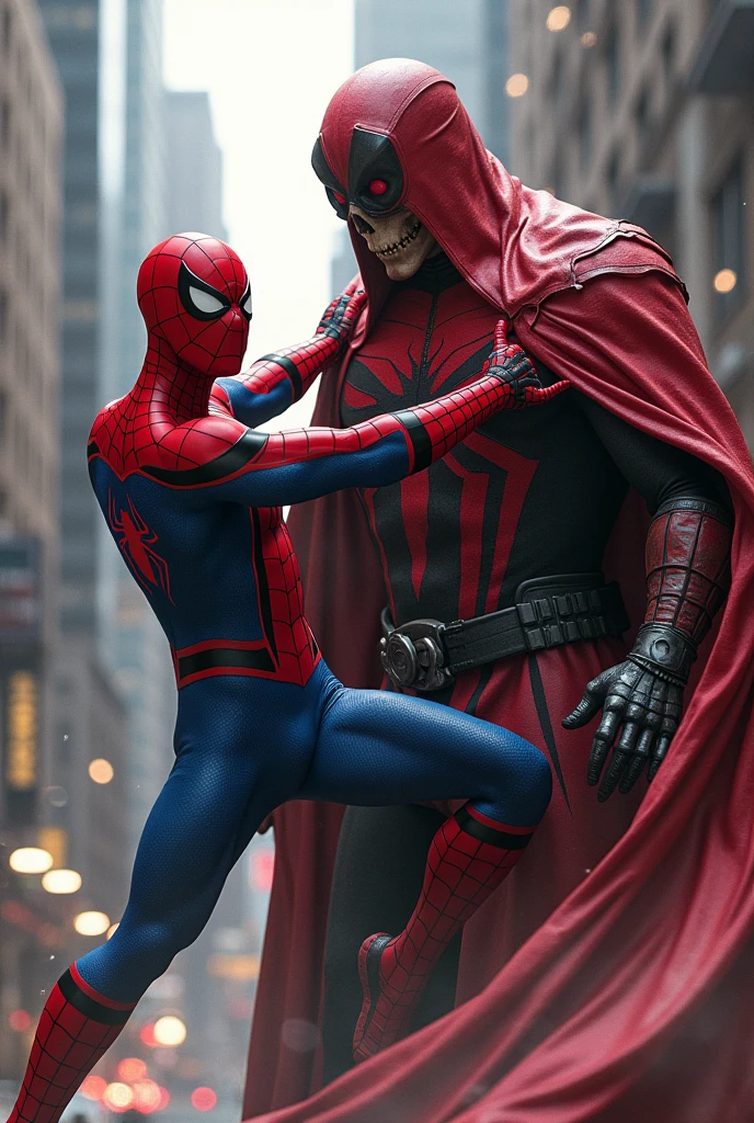 Spider-Man fighting marvel Red Skull