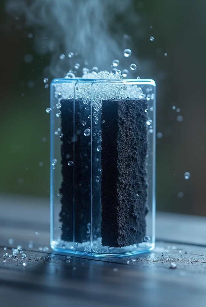 Creating an activated carbon dry cell to generate energy from moisture in the air is an interesting concept and involves the application of electrochemical principles. The idea is to convert the energy stored in moisture into electricity using activated carbon as an electrode.
### Materials Needed:
1. **Activated carbon**: As the main electrode due to its large surface area and adsorption properties.
2. **Metal electrodes**: Typically copper or aluminum, to conduct electricity.
3. **Porous separator**: To keep the electrodes physically separated while allowing ions to pass through.
4. **Electrolyte**: Something that can be a saline solution or a conductive polymer that helps in the conduction of ions.
5. **Current collector**: Metal plates that help collect the generated electricity.
6. **Moisture source**: The ambient air that contains moisture.
### Construction Steps:
1. **Prepare the electrodes**: Use activated carbon to create thin layers on the metal electrodes, usually by compression or gluing.
2. **Assemble the cell**: Place an activated carbon electrode in contact with the electrolyte, followed by the porous separator, and then the other activated carbon electrode. Ensure that the porous separator is saturated with electrolyte.
3. **Closure and insulation**: Assemble the electrodes and separators in a hermetically sealed cell to ensure that the humidity in the air is the main source of energy.
4. **Connection of current collectors**: Connect the metal electrodes to current collectors to extract the generated electricity.
### Operation:
When the cell is exposed to air, the activated carbon adsorbs the moisture. This moisture acts as an electrolyte solution, allowing the movement of ions between the electrodes. This creates a potential difference between the electrodes and, consequently, an electric current.