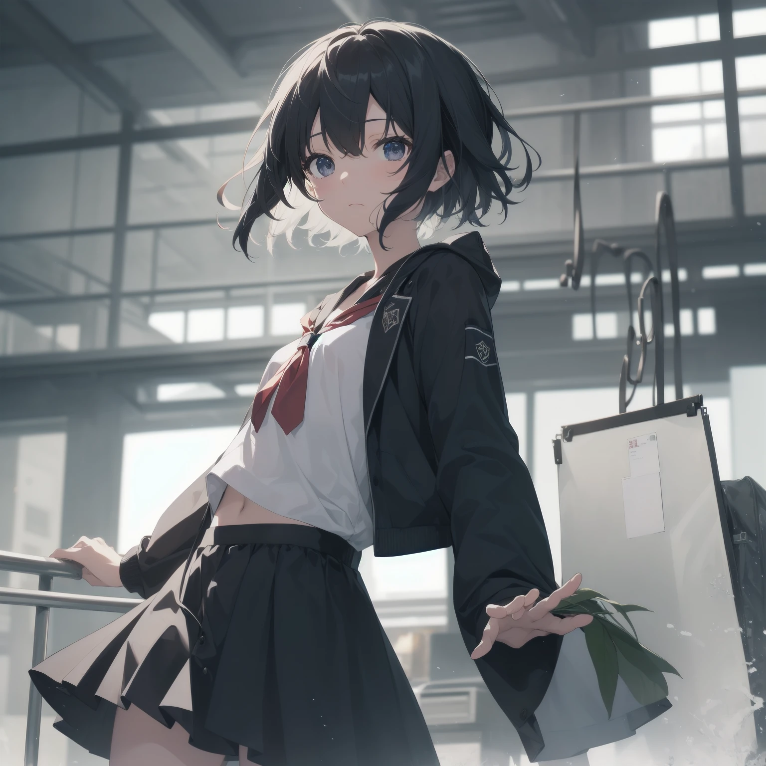 ultra-absurdres-Top quality by artist God, ultra-detailed, high resolution, anime moe artstyle, best anime 8k konachan wallpaper, pixiv contest winner, pool:2810, perfect ,break, 1girl, (Please draw a girl walking sleepily to school alone. )break,(Solo,little female, 13-year-old:1.3),Full limbs, complete fingers,a junior high school student, (very short hair), short cut, flat , , small , small black eyes, beautiful detailed eyes, well-proportioned iris and pupils, expressive eyes, highres detailed hair, soft expression, salor school_uniform, sailor collar, serahuku, bow, pleated skirt,(Detailed Lighting), (Detailed background), in the School commute route. break,super detailed skin, Best cinematic lighting powered by famous artist, 8k,beauty illustration,photoshop_(medium),very aesthetic,break,((artist:yuureidoushi_(yuurei6214) )), artist:clamp ,artist:carnelian ,artist:kantoku ,
