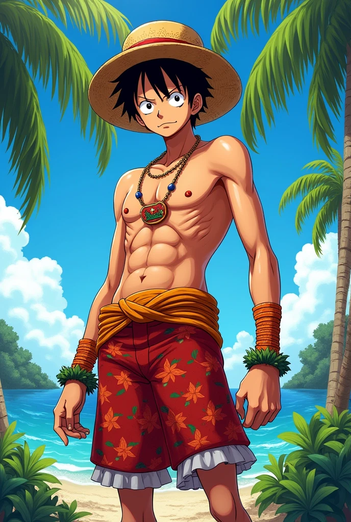 Luffy wearing philippine bahag