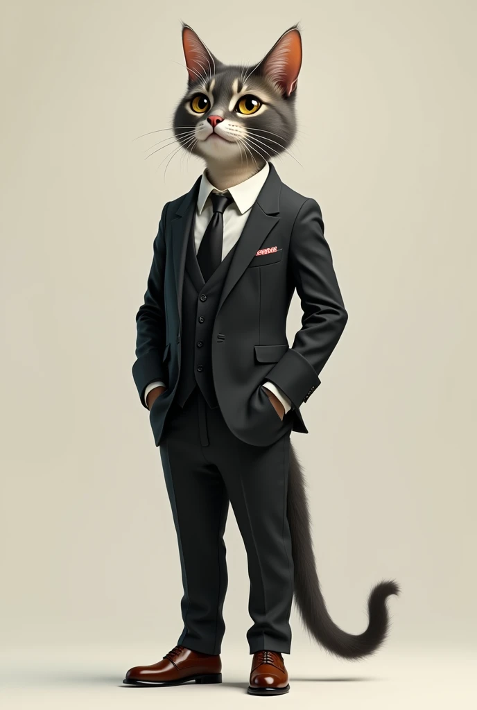 The cat in a suit