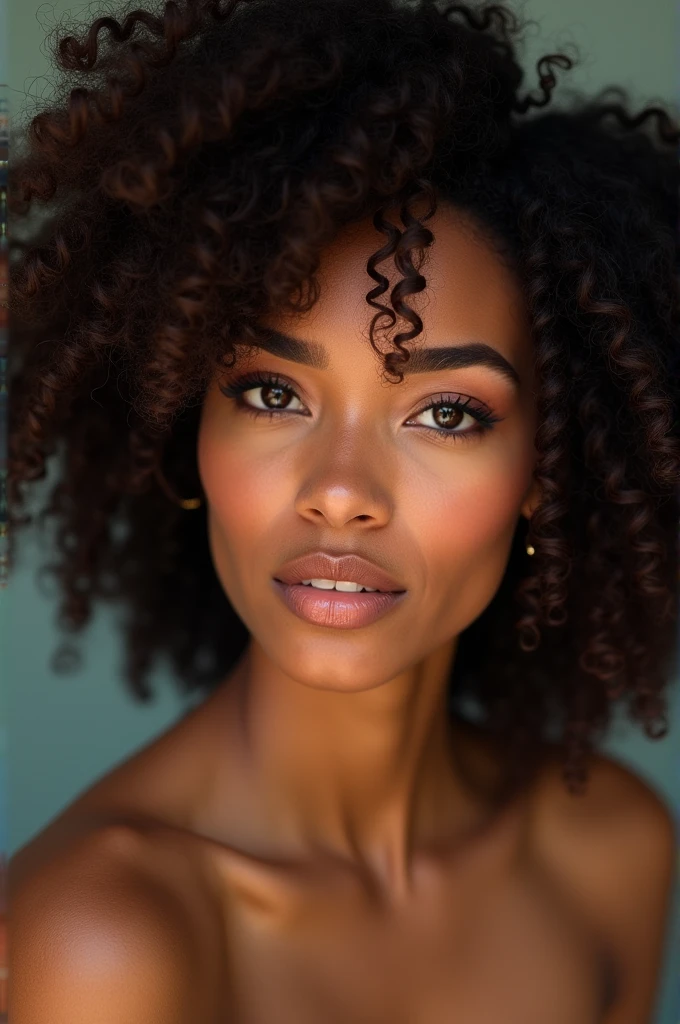 Light skin black woman curly hair