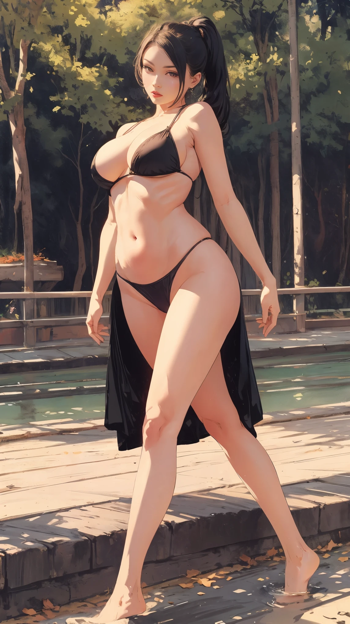 ((masterpiece)), (best quality), (Work), Art Nouveau watercolor painting , moon goddess , big breasts，robe，thong，show your neck，bare shoulders，show navel，Camel toe exposed，big eyes, long, thick eyelashes, plump lips, dark red eyes, hair long and thick, high ponytail, chubby, flowery_background, Intricate designs and patterns in the style of Alphonse Mucha.from the butt,Detailed Background,Art Deco,Beautiful landscape painting,Botanical Art,Flower Art,(Floral:1.2), (masterpiece, Highest quality),Vibrant colors,colorful, Highest quality, Amazing details, Anatomically correct, Line art, Written boundary depth,Flat Shading,Bokeh, woman、s old、Black Hair、 whole body、 Sit with your legs apart:1.5、sexy、Passionate、Stretch your legs、(Thighs)、(Small breasts)、Slim style、(barefoot)、 Mucha style、Ukiyo-e style、Looking up at the camera、Browsing Caution,kimono, dragon kimono, partially open kimono,red bra