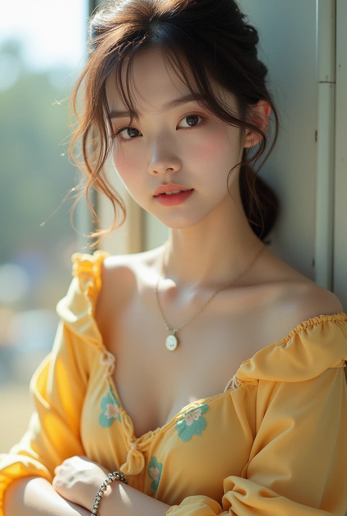 You are a professional photographer。Highest quality, masterpiece, Ultra-high resolution, (Realistic), Spread your legs、RAW Photos, Japanese Idols、Bob Hair、Whole Body Ezbian、tie、bracelet、Highly detailed face and skin texture, Delicate eyes, single eyelid、Cool Beauty,under the sun