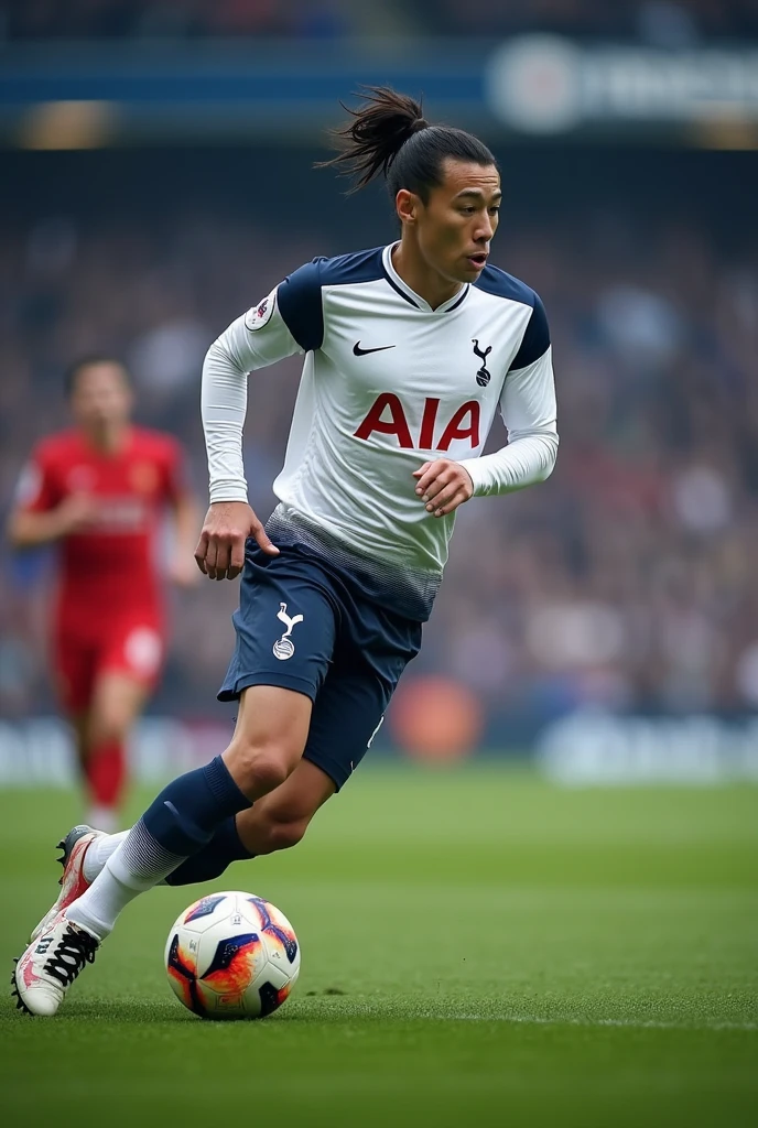 Football Premier League Tottenham Son Heung-min Creative Profile Photo Playing Football Cool