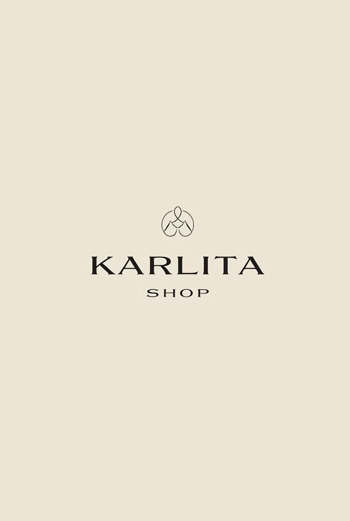Minimalist logo for a perfume business called Karlita Shop