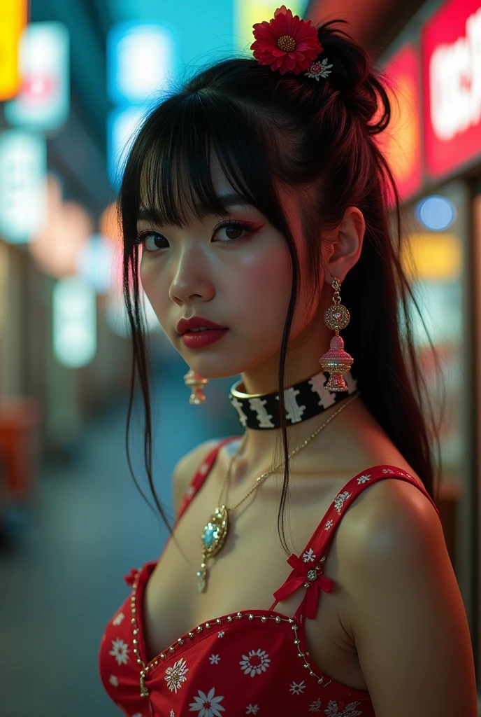 Japanese fashionista from Harajuku, 24mm, textures 4k, soft cinematic light, Adobe Lightroom, photo laboratory, HDR, intrikate, highy detailed, sharp focus, soft shades, insane details, intrikate details, hyperdetailed, low-contrast, soft cinematic light, Exposure Mixing
