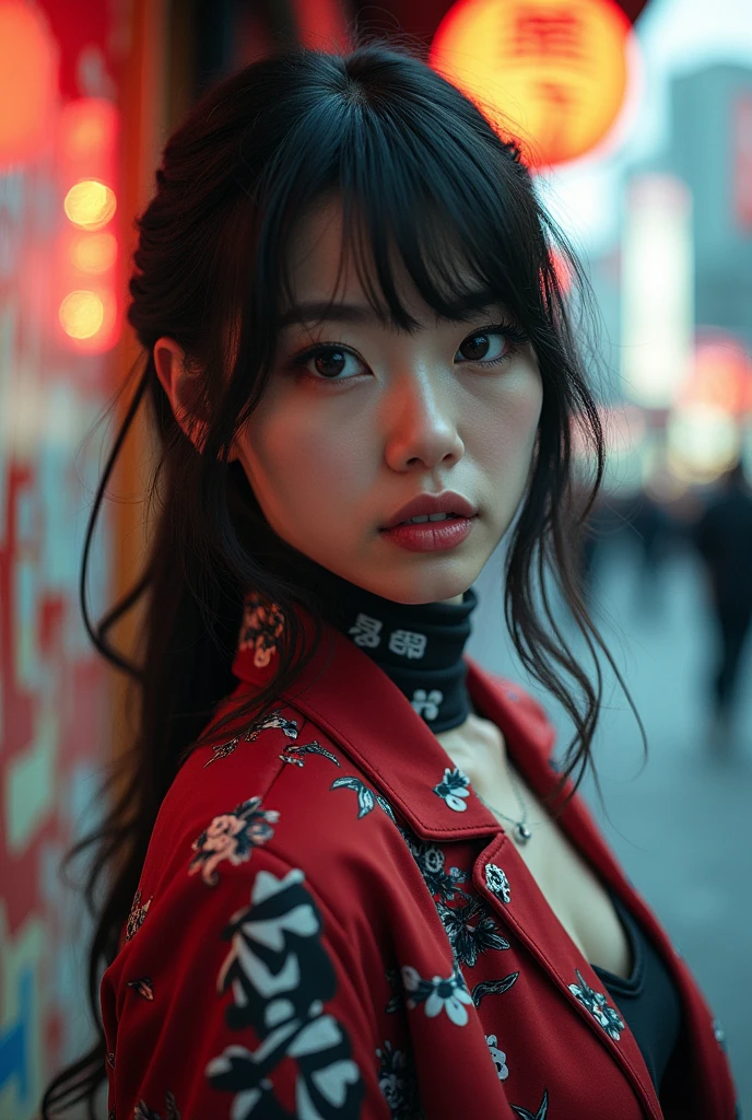 Japanese fashionista from Harajuku, 24mm, textures 4k, soft cinematic light, Adobe Lightroom, photo laboratory, HDR, intrikate, highy detailed, sharp focus, soft shades, insane details, intrikate details, hyperdetailed, low-contrast, soft cinematic light, Exposure Mixing