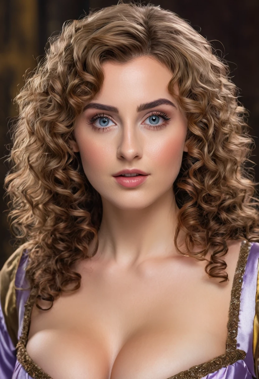 (harry potter milf:1.1, 20 years old, curly hair, beautiful detailed eyes,beautiful detailed lips,extremely detailed eyes and face,longeyelashes), (big chest, big ass, medium thighs), (princess costume), (best quality,4k,8k,highres,masterpiece:1.2),ultra-detailed, (realistic,photorealistic,photo-realistic:1.37), portraits, vivid colors, studio lighting