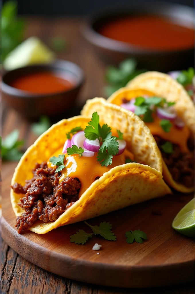 Beef birria tacos with extra cheese