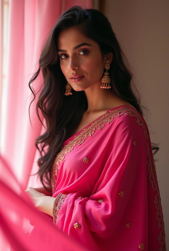 Shraddha Kapoor in pink saree