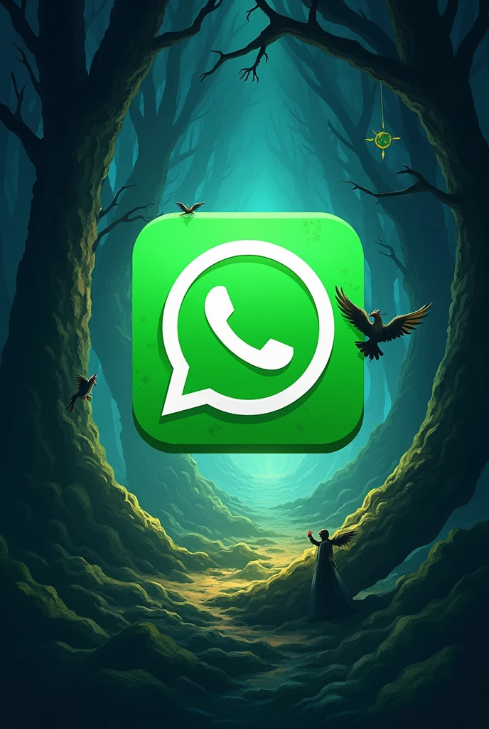 an image of the WhatsApp logo icon with some symbol alluding to La Casa del Dragó