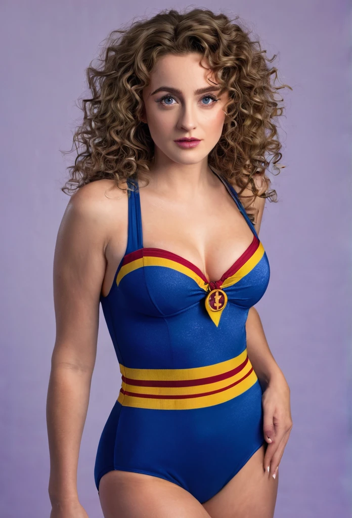 (harry potter milf:1.1, 20 years old, curly hair, beautiful detailed eyes,beautiful detailed lips,extremely detailed eyes and face,longeyelashes), (big chest, big ass, medium thighs), (swimsuit costume), (best quality,4k,8k,highres,masterpiece:1.2),ultra-detailed, (realistic,photorealistic,photo-realistic:1.37), portraits, vivid colors, studio lighting