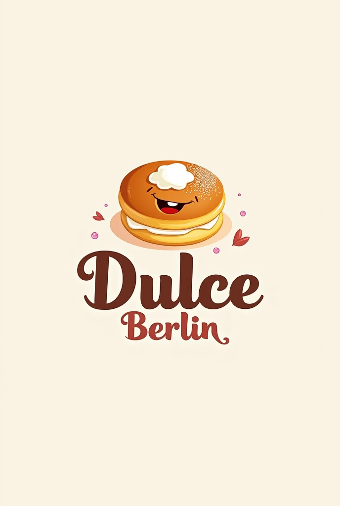 Logo for a dessert business selling stuffed Berliners, The brand is called “Dulce Berlin”