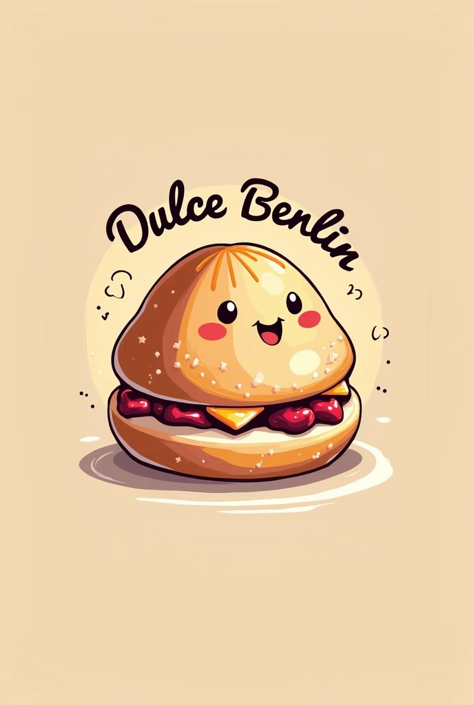 Logo for a dessert business selling stuffed Berliners, The brand is called “Dulce Berlin”