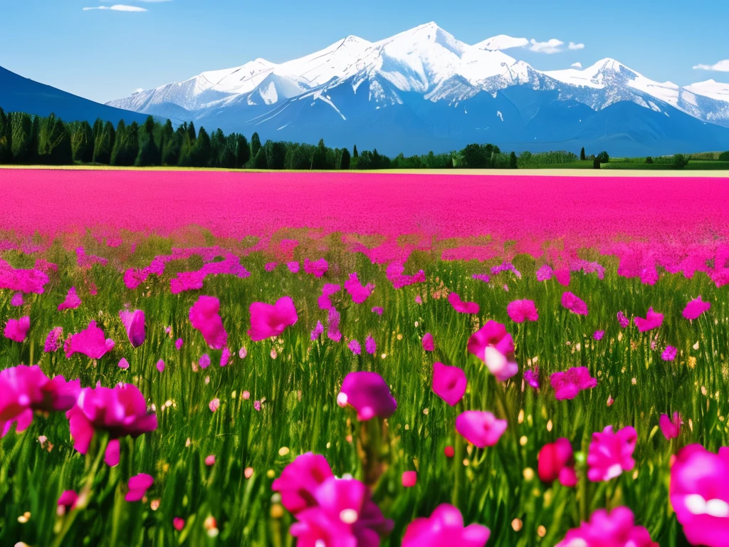 a close up of a field of flowers with mountains in the background, fields of flowers, an aesthetic field of flowers, field of flowers, in a field of flowers, field of fantasy flowers, flower field, field of mixed flowers, field of wild flowers, flower meadow, field of pink flowers, field of flowers background, sitting in a field of flowers
