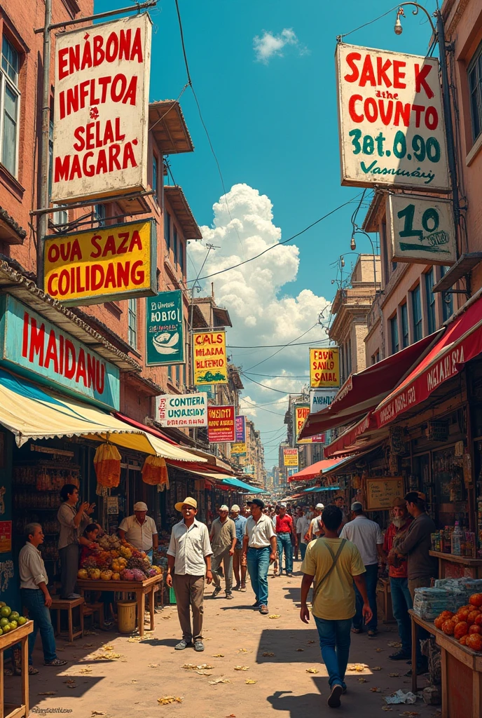 Canvas of the inflation that Bolivia is experiencing