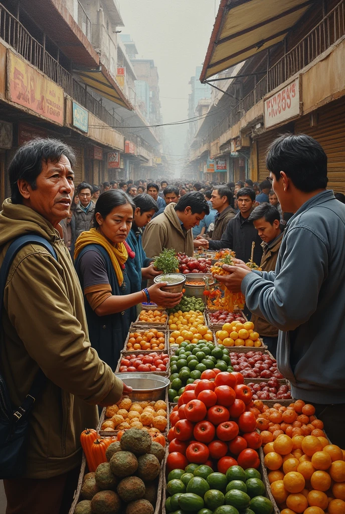 Canvas of the price increase of all foods, things, etc. that is happening in Bolivia 