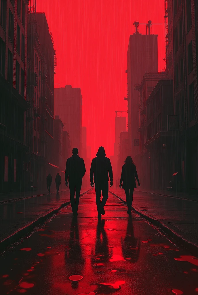 Blood rain in the city