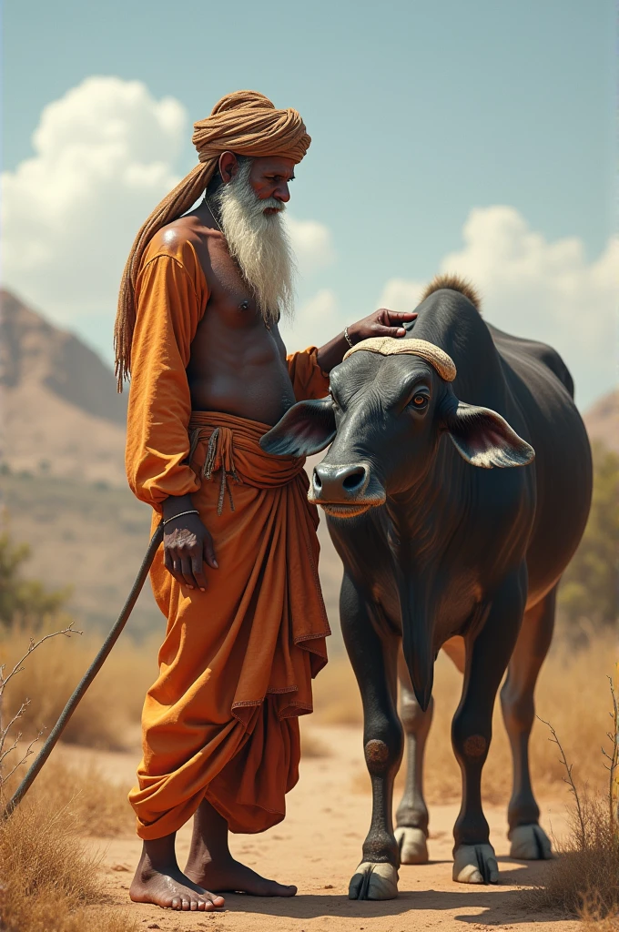 Desi buffaloe milked images Rajasthani man