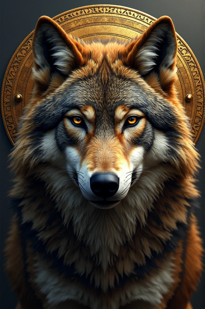 ((best quality)), ((masterpiece)), (detailed), perfect face wolf in Pyramid