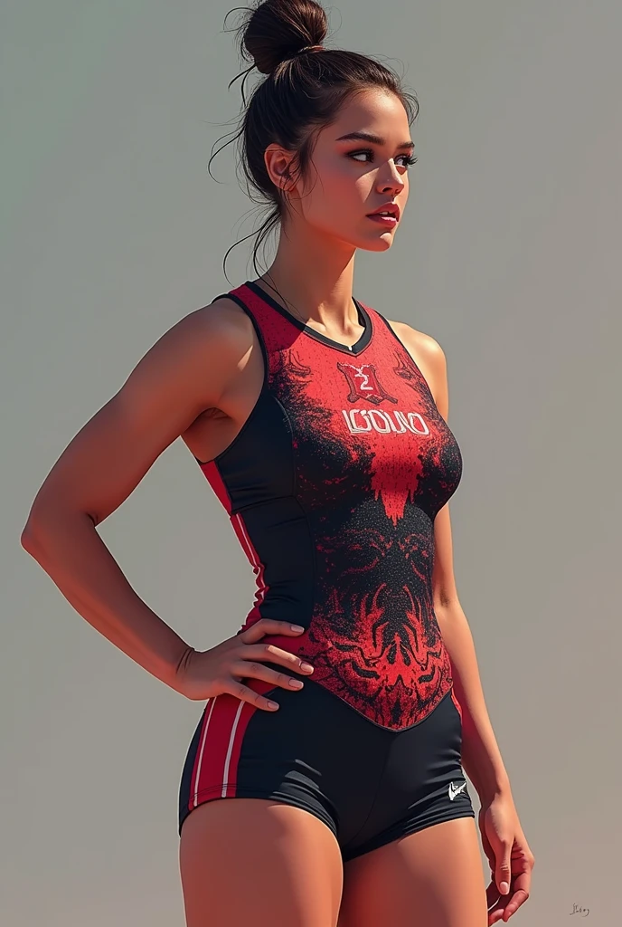 Design me a women's volleyball uniform called Leonas