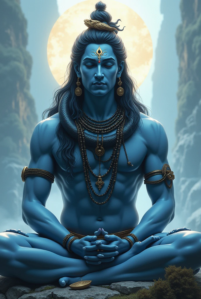 Ai lord shiva images only 2 hands and snake in the neck