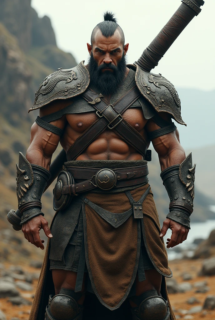 Warrior with a large sword on his back