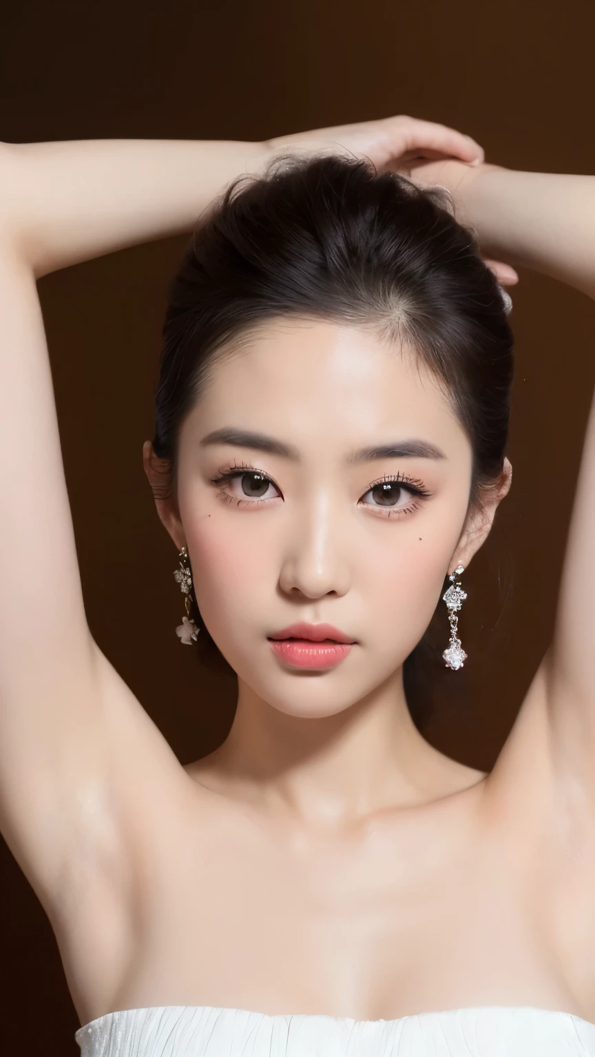 ((最OK质量, 8K, masterpiece :1.3)), Clear focus :1.2, ((Chinese mother 37 years old, Have a tattoo)). (((The delicate texture of tattooed skin))). Perfeks Body Beauty:1.4. Slim abdominal muscles:1.2. ((Hair Bun)), Makeup face. Peach lipstick. ((Earrings-Earrings)).
(miniature)). ((White strapless)). Straighten your arms. Straighten both armpits. Overhead. Showing the texture of the armpit. In front of the camera. armpits detail. smooth armpit. 美OK. OK. Attractive armpits. Straighten your arms. Straighten both armpits. Overhead. Showing the texture of the armpit. In front of the camera. armpits detail. smooth armpit. 美OK. OK. Attractive armpits. ((In front of the make-up mirror))