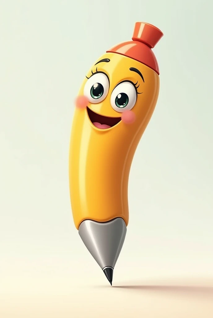 Animated pen with face