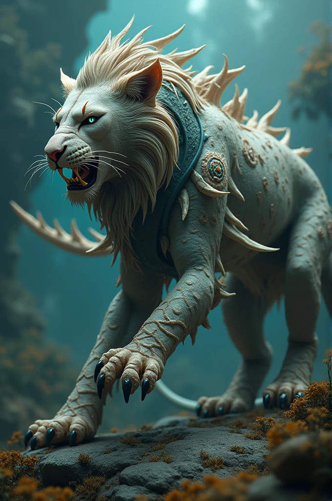 An animal that mixes fish, lion and scorpion