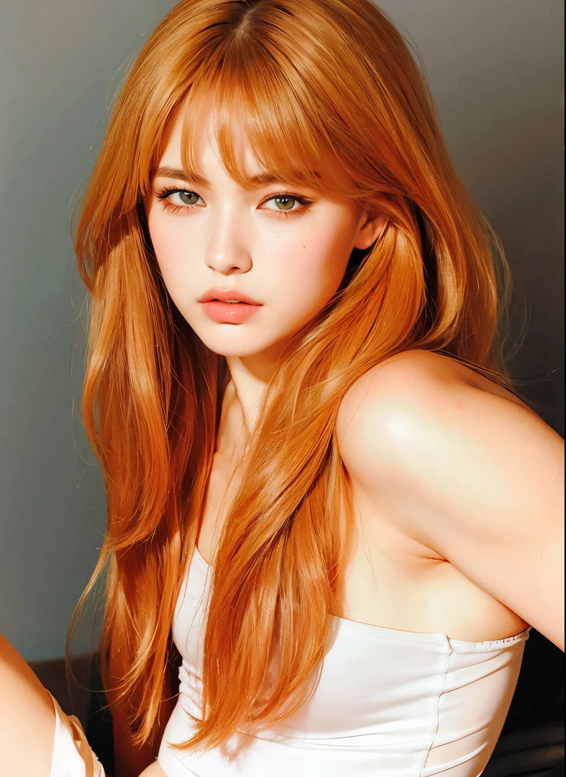 Um close de uma mulher Linda, Retrato de Sophie Mudd, Anna Nikolanova aka Newmilky, He agrees, Linda, 18-years old, beautiful dolphin, yelena belova, angelina stroganova, brunette with dyed blonde hair, 🤤 portrait of , 2 4 years old female model, Yulia Gorokhova, instagram model